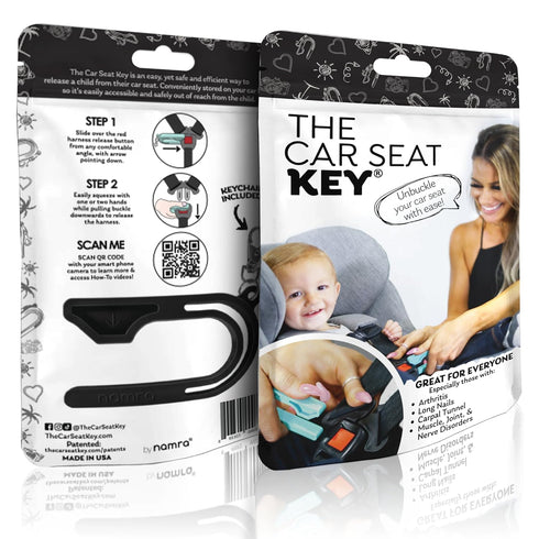 The Car Seat Key - Original Car Seat Key Chain Buckle Release Tool - Easy Unbuckle Opener Aid for Nails, Parents, Grandparents & Older Children by...