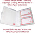 Mini Recipe Card/Photo Page Protector - Holds 3 x 5 Sheet - 3 Hole Punched - Pack of 20...