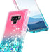 Case for Samsung Galaxy Note 9 with Screen Protector (Maximum Coverage, Flexible TPU Film), Ring Holder/Wrist Strap, Sparkle Glitter Flowing Liqui...
