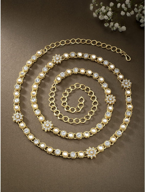 I Jewels Gold Plated Indian Traditional Wedding Bollywood Waist Chain Belly Fashion Belt for Women s...