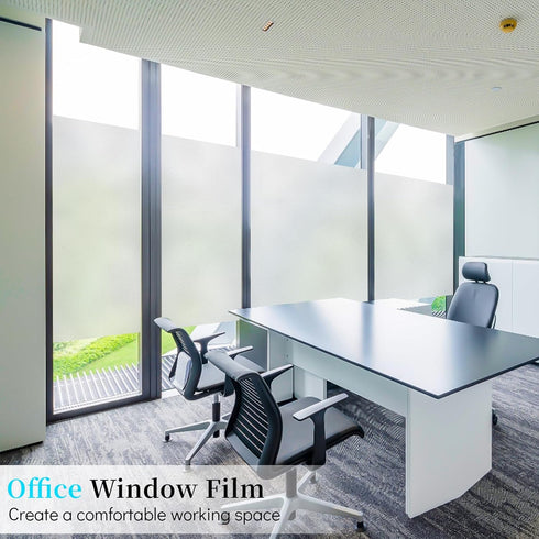 Niviy Frosted Window Film Non-Adhesive Shower Window Covering for Bathroom Office Living Room(17.7" Width by 78.7" Length)...