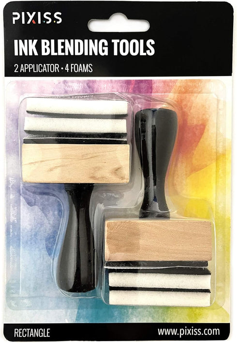 Pixiss Mini Ink Blending Tools - Square (Mini Ink Blending Tool with Added Replacement Foams)...