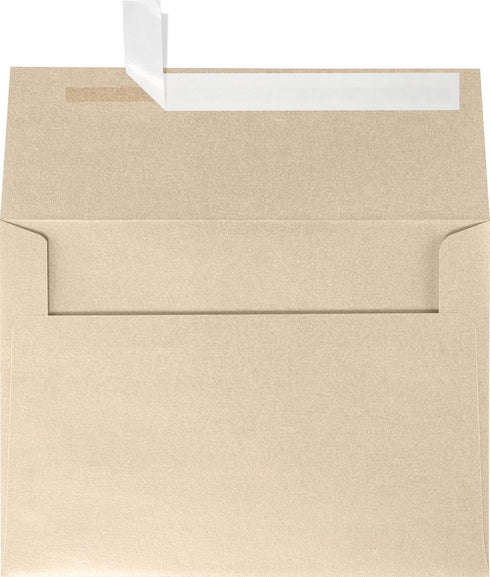 LUXPaper A7 Invitation Envelopes | Peel & Press | 5 1/4" x 7 1/4" | Taupe Metallic | 80lb. Text | 50 Qty...
