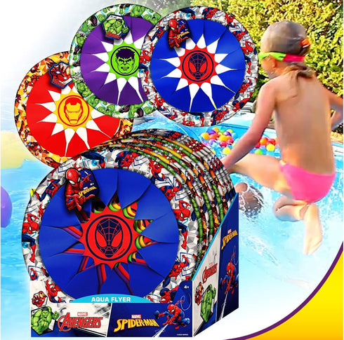 JA-RU Marvel Soft & Safe Frisbee Throwing Disc 12" (1 Hulk Disc) Spiderman, Hulk & Iron Man Flying Discs for Kids Boy Toys. Fidget Beach Pool Outd...