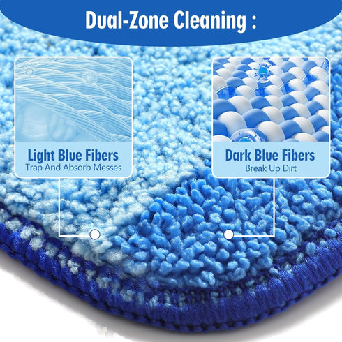 4 Pack Microfiber Cleaning Pads Compatible with All Bona Mops, Safe for Hardwood and Hard-Surface Floors,Washable, Reusable...
