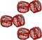 Handmade Round Red Mesh Napkin Rings Set of 6 Holder for Dinning Table Parties Everyday, Dia: 2 Inch...