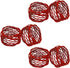 Handmade Round Red Mesh Napkin Rings Set of 6 Holder for Dinning Table Parties Everyday, Dia: 2 Inch...