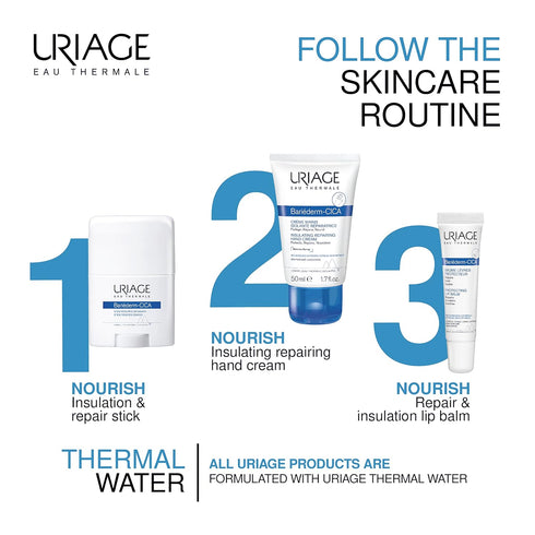 Uriage Bariederm Fissures and Cracks Stick 0.77 oz. | Hands & Feet Skincare that Insulates the Skin's Surface, Regenerates and Softens | Dry feet ...