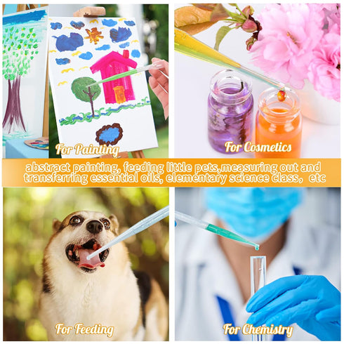 Teenitor 300PCS 3ML Plastic Transfer Pipettes Eye Dropper Disposable Pipettes Dropper for Science Experiments, Essential Oil Blending, Crafting...