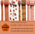 8 Rolls 40 Yards Fall Plaid Ribbon Wired Edge Ribbon Fall Leaves Ribbon Wrapping Craft Ribbon for Thanksgiving Farmhouse Wreath Bows Crafting Supp...