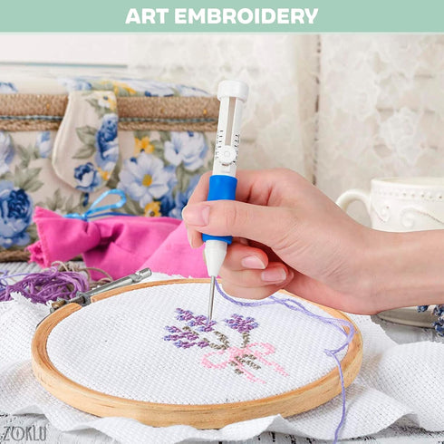 Embroidery Kit for Beginners Adults - Punch Needle Embroidery Kits 100 Colors Thread Sewing Kit for Adults Knitting Tool Kit Set Craft Organizer -...