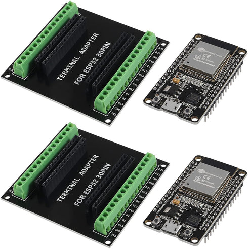 AITRIP 2 Sets ESP-WROOM-32 ESP32 ESP-32S Development Board CP2102 WiFi+Bluetooth Ultra-Low Power Dual Core ESP32-DevKitC-32 ESP-WROOM-32 with ESP3...