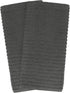 Ritz Royale Collection 100% Combed Terry Cotton, Highly Absorbent, Oversized, Kitchen Towel Set, 28" x 18", 2-Pack, Solid Graphite...