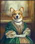 Posterizer 1 pcs-whimsical royal portrait of corgi dog in clothes 4-Art for Animal Lovers-Comedy Art-Decorations for Bedroom, Office, Living Room ...