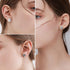 HAIAISO 6 Pairs Clip On Earrings Cubic Zirconia Pearl Knot Twist Clip On Earrings Non Pierced for Women Clip Earrings Set...