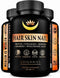 10X Potent Hair Skin and Nail Growth Vitamins Infused with Keratin + Collagen + Silica for Vibrant Hair- Extra Strength Biotin 5000mcg...
