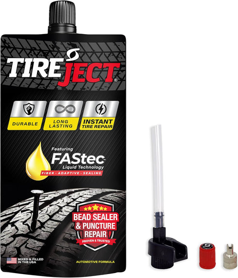 TireJect Automotive Full-Size Truck/SUV 2-in-1 Tire Sealant & Bead Sealer Kit for tire Repair of leaks and punctures...
