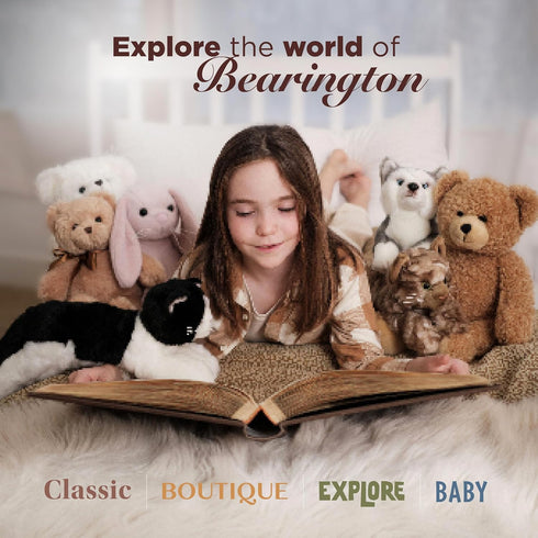 Bearington Collection Baby Bunny Tail Plush Stuffed Animal Bunny with Rattle, 8 inches...