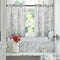 FMFUNCTEX Gray White Bathroom Tier Curtains for Kitchen 36 Inches Long Floral Printed Half Window Panels for Living Room Café Basement Rustic Curt...