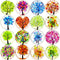 Aligle 16pcs Beautiful Glass Refrigerator Magnets Fridge Stickers Funny for Office Cabinets Whiteboards Decorative Photo Abstract (Tree of Life)...