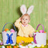 Poptrend Easter Basket Bags,Easter Eggs/Gift Baskets for Kids,Bunny Tote Bag Bucket for Easter Eggs,Toys, Candy,Gifts (Blue paillette)...
