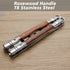 Little World Butterfly Knife - 1 Pack Trainer Practice Tool Steel Metal - Folding Knife Unsharpened with Wood Handle - Training Knife Practicing F...