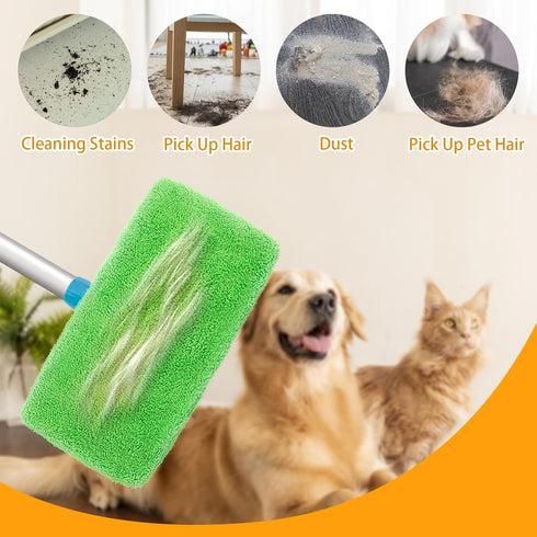 Reusable Dry Sweeping Cloths Microfiber Wet Mop Pads Compatible with Swiffer Sweeper Mop Replacement Sweeping Mopping pad Refills for Hardwood Sur...