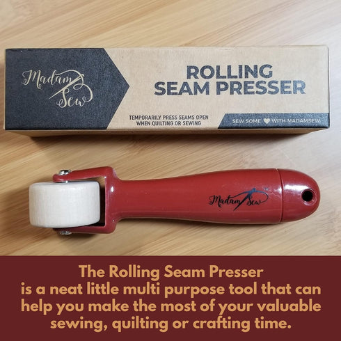 Madam Sew Rolling Seam Presser | Temporarily Hold Seams | for Quilting, Sewing, Wallpaper, Print, and Crafts | Sewing Accessory...