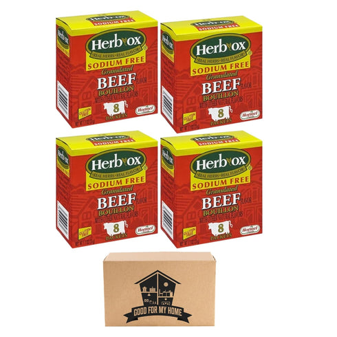 Beef Bouillon Seasoning Bundle. Includes Four 1.1 Oz Box 8ct Packets of Granulated Beef Bouillon. Gluten Free and Sodium Free Bouillon Beef Season...