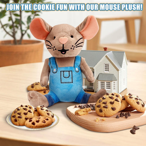 Please Give Mouse Cook.ies - Adorable Small Mouse Stuffed Animal Plush with Clothes - Perfect for Little Ones Who Love Cookies?9.5 Inches?...
