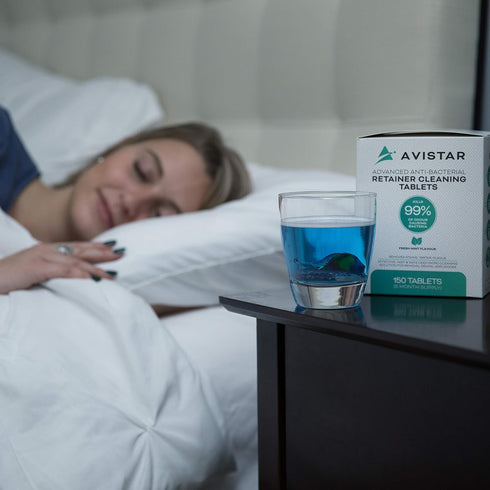 Retainer Cleaner Tablets - Mint Flavor Denture Cleaning Tablets & Invisalign Cleaner - Mouth Guard Cleaner Tablets, Denture Cleaner, Aligners & Ni...