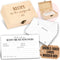 50 Pcs Recipe Cards for Bridal Shower - 4x6 Recipe Cards Box for Newlyweds, Wooden Recipe Box With Cards, Double-sided Blank Recipe Notecards for ...