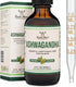 Ashwagandha Organic Drops for Stress Relief (1,200mg, 60 Servings) Ashwagandha Tincture for Adrenal Support and Cortisol Manager (Vegan Safe, Glut...