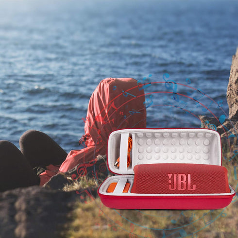 Khanka Hard Travel Case Replacement for JBL Charge 4 / JBL Charge 5 Portable Waterproof Bluetooth Speaker(Red)...
