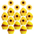 60 Pieces Sunflower Cupcake Toppers Yellow Flower Cake Picks Sunflower Toothpicks Summer Food Picks for Wedding Party Supplies Birthday Cake Decor...