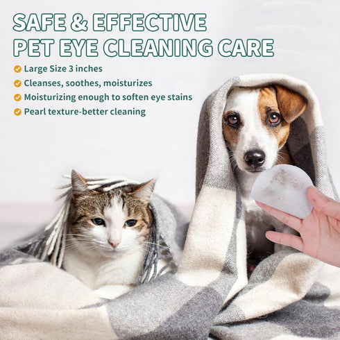 VICSOM Eye Wipes for Dogs & Cats, 200 Pcs Cat Dog Eye Wipes Tear Stain Remover, Pet Eye Wipes Presoaked & Textured Eye & Face Wipes, Gently Remove...