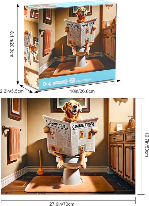 Rocorose Jigsaw Puzzles 1000 Pieces, HD Quality Adults Puzzle Games of Funny Dog with Exquisite Poster, Challenging Animal Puzzles for Family Game...