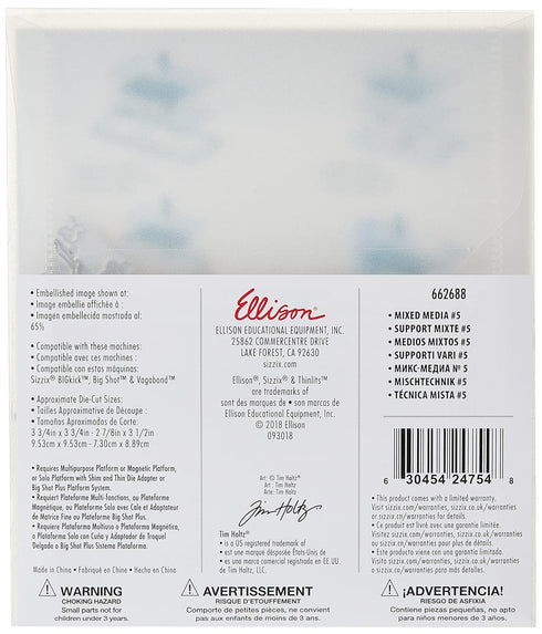 Sizzix Thinlits Die Set 3PK - Mixed Media, 9,53cm x 9,53 cm - 7,3 cm x 8,89 cm...