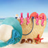 4 Pieces Beach Towel Clips Jumbo Size Beach Chair Clips Towel Holder Clothes Hat Pegs for Cruise Pool Patio Holiday Vacations or Daily Use(Flaming...