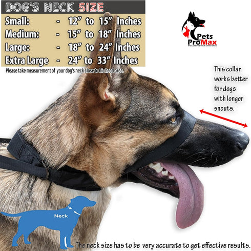 PetsProMax - Dog Headcollar for Pulling and Reactive Dogs; Behind Head Dog Leash Hook Lets You Walk Peacefully; Instantly Stops Your Dog Pulling. ...