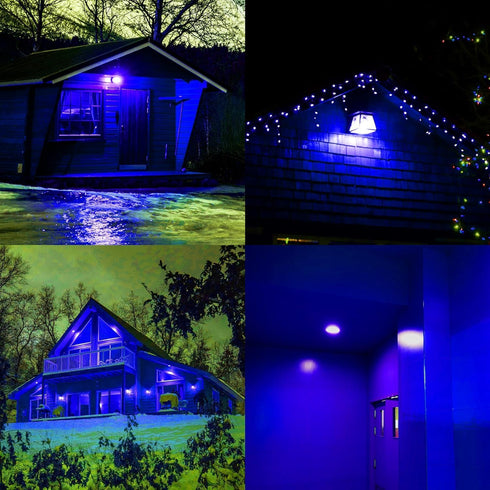 Blue PAR38 LED Flood Light Bulbs, 30W (100 Watt Equivalent), Outdoor Waterproof PAR38 Landscape Bulbs for Garden, Bedroom, Valentine's Day, Hallow...