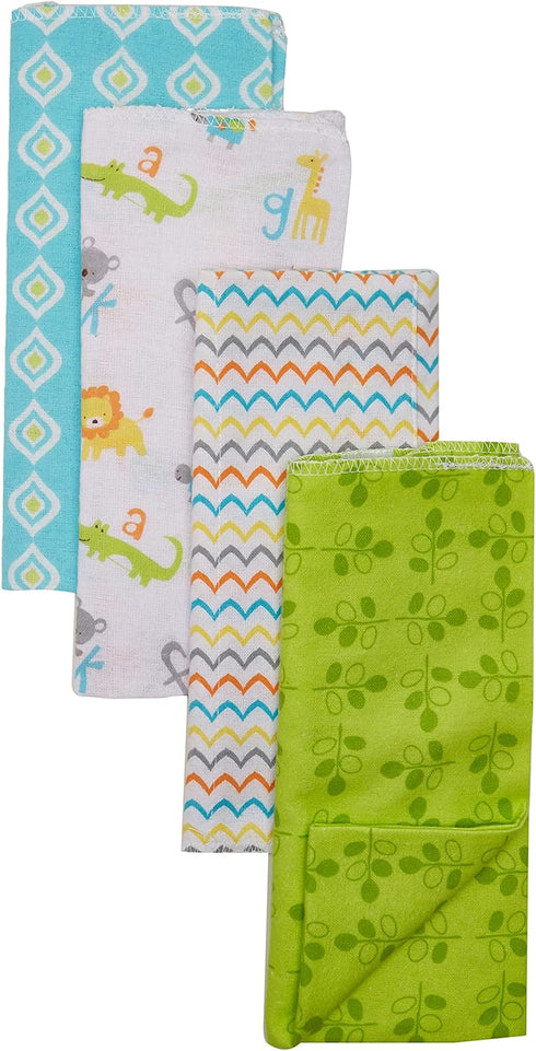 Luvable Friends Unisex Baby Cotton Flannel Burp Cloths, Abc, One Size...