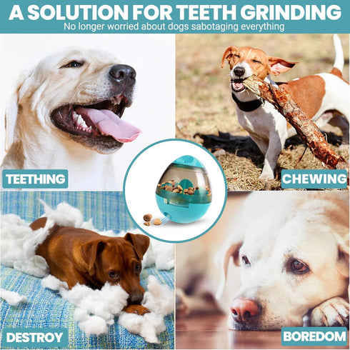 JZXOIVA Dog Treat Ball, Adjustable Dog Treat Dog Ball Dispensing Dog Toys, Interactive Food Puzzles Ball for Dogs, Pet Slow Feeder Ball...