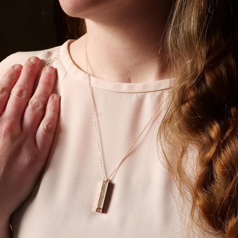 I Love You Necklace Gifts for Her, Birthday Gifts for Girlfriend, Wife Anniversary, Romantic Gifts, Secret I Love You Necklace Gift for Women, 14K...