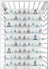 Navy Blue, Aqua and Grey Aztec Baby or Toddler Fitted Crib Sheet for Mountains Collection by Sweet Jojo Designs...