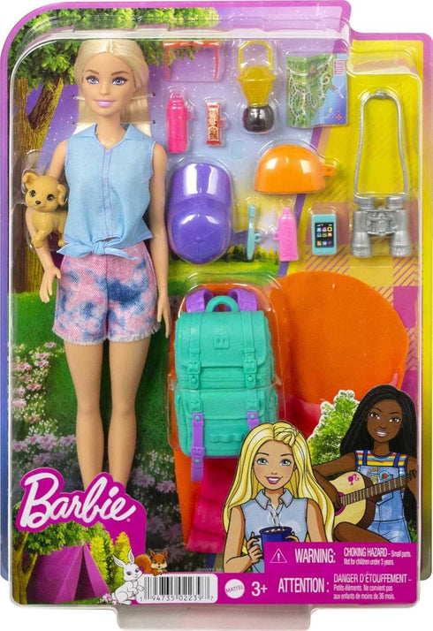 Barbie Doll & Accessories, It Takes Two Malibu Camping Playset with Doll, Pet Puppy & 10+ Accessories Including Sleeping Bag...