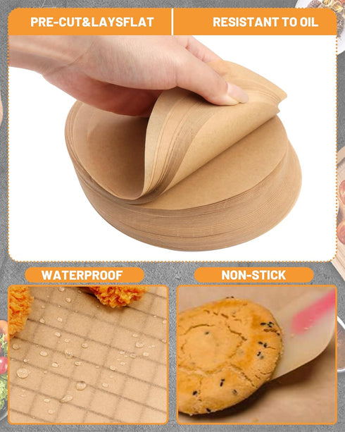 500 Pcs Parchment Paper Baking Sheets Round 6 Inch,Round Cake Pan Parchment liners,Baking Parchment Non-Stick Baking Parchment Paper Circles,Bakin...