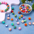 70 pcs 15mm Silicone Round Beads Making Kit, Silicone Beads Bulk, Round Silicone Beads, for Jewelry Crafts Necklace Garland Bracelet (7 Styles)...