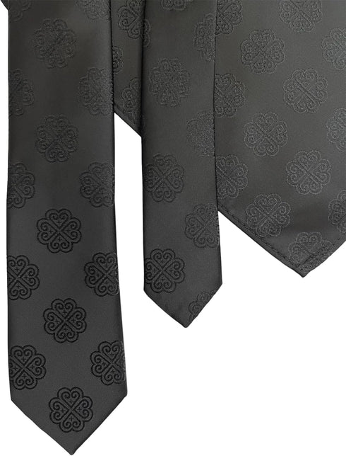 Stylish Neck Tie with Matching Pocket Square - Traditional Elegance for Every Occasion! Modern Slim Black...