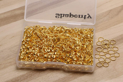 Shapenty 1000PCS Gold Plated Iron Open Jump Rings Connectors Bulk for DIY Craft Earring Necklace Bracelet Pendant Choker Jewelry Making Findings a...